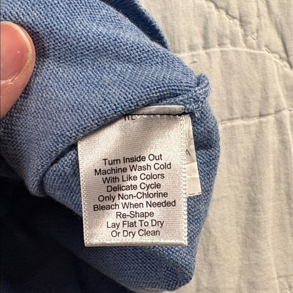 Luxury Jos A Bank Traveler Merino Wool 1/4-Zip Sweater Blue Tailored Fit NWT - Picture 12 of 13